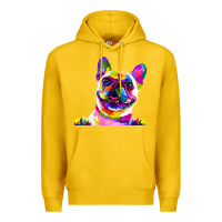 Lemon frenchie french bulldog pop art portrait bouledogue t shirt Premium Hoodie - linhVisuals