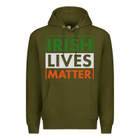 Army Green irish lives matter Premium Hoodie - linhVisuals