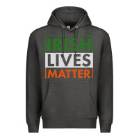 Charcoal Heather irish lives matter Premium Hoodie - linhVisuals