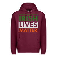Burgundy irish lives matter Premium Hoodie - linhVisuals