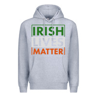 Heather Grey irish lives matter Premium Hoodie - linhVisuals