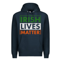 Navy irish lives matter Premium Hoodie - linhVisuals