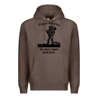 Coffee this is america we don't share land here Premium Hoodie - linhVisuals