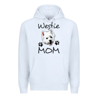White westie mom dog mama west highland terrier dog Premium Hoodie - linhVisuals