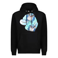 Black poliwag watercolor Premium Hoodie - linhVisuals