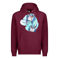 Burgundy poliwag watercolor Premium Hoodie - linhVisuals