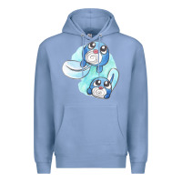 Colony Blue poliwag watercolor Premium Hoodie - linhVisuals