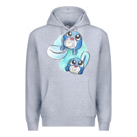 Heather Grey poliwag watercolor Premium Hoodie - linhVisuals