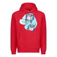 Red poliwag watercolor Premium Hoodie - linhVisuals