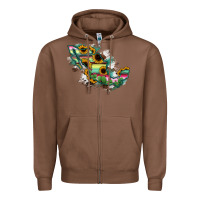 Chestnut Guerrero Mexico Sunflower Map Zipper Hoodie - RanaPortraitStore