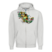 Dove Grey Guerrero Mexico Sunflower Map Zipper Hoodie - RanaPortraitStore