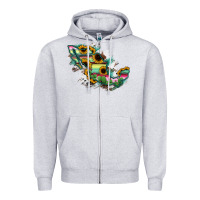 Heather Grey Guerrero Mexico Sunflower Map Zipper Hoodie - RanaPortraitStore