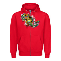 Red Guerrero Mexico Sunflower Map Zipper Hoodie - RanaPortraitStore