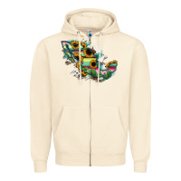 Sandshell Guerrero Mexico Sunflower Map Zipper Hoodie - RanaPortraitStore