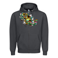 Smoke Guerrero Mexico Sunflower Map Zipper Hoodie - RanaPortraitStore