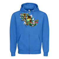 True Royal Guerrero Mexico Sunflower Map Zipper Hoodie - RanaPortraitStore