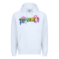 White trasher Premium Hoodie - linhVisuals