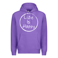 Purple life is happy Premium Hoodie - linhVisuals