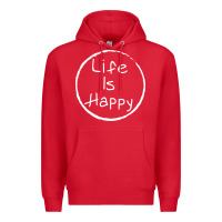 Red life is happy Premium Hoodie - linhVisuals