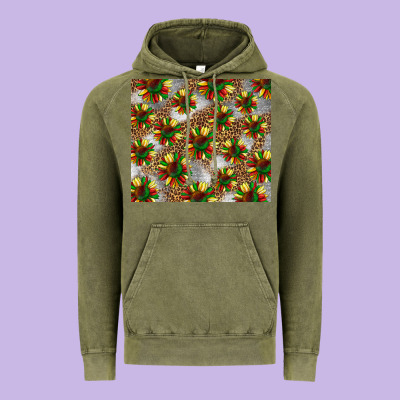 Juneteenth Sunflowers Vintage Hoodie Designed By Barkaloodesign