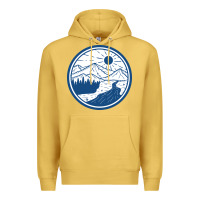 Antique Gold River Mountain Badge Premium Hoodie - linhVisuals