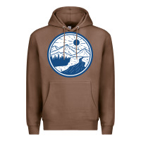 Chestnut River Mountain Badge Premium Hoodie - linhVisuals