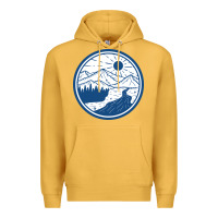 Mustard River Mountain Badge Premium Hoodie - linhVisuals
