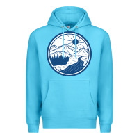Ocean Blue River Mountain Badge Premium Hoodie - linhVisuals