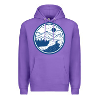 Purple River Mountain Badge Premium Hoodie - linhVisuals