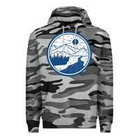 Slate Camo River Mountain Badge Premium Hoodie - linhVisuals