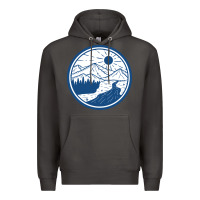 Smoke River Mountain Badge Premium Hoodie - linhVisuals
