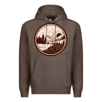 Coffee River Forest Brown Premium Hoodie - linhVisuals
