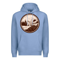 Colony Blue River Forest Brown Premium Hoodie - linhVisuals