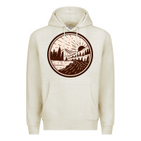 Oatmeal Heather River Forest Brown Premium Hoodie - linhVisuals