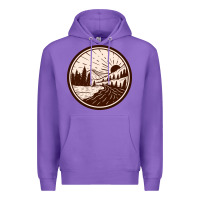 Purple River Forest Brown Premium Hoodie - linhVisuals