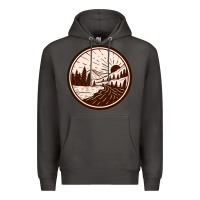 Smoke River Forest Brown Premium Hoodie - linhVisuals