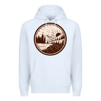 White River Forest Brown Premium Hoodie - linhVisuals