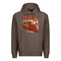 Coffee Whiskey Train Premium Hoodie - linhVisuals