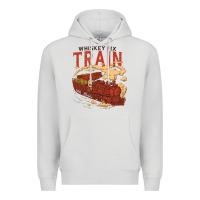 Dove Grey Whiskey Train Premium Hoodie - linhVisuals