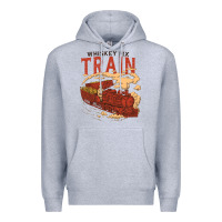 Heather Grey Whiskey Train Premium Hoodie - linhVisuals