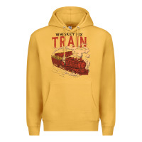 Mustard Whiskey Train Premium Hoodie - linhVisuals