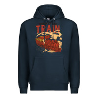 Navy Whiskey Train Premium Hoodie - linhVisuals