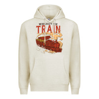 Oatmeal Heather Whiskey Train Premium Hoodie - linhVisuals