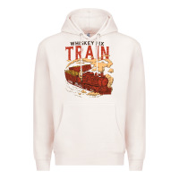 Pale Pink Whiskey Train Premium Hoodie - linhVisuals