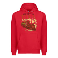 Red Whiskey Train Premium Hoodie - linhVisuals