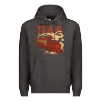 Smoke Whiskey Train Premium Hoodie - linhVisuals
