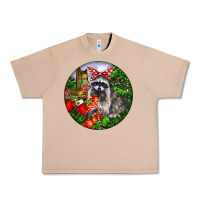 Burro Christmas Raccoon Urban Heavy Tee - LillyAllenDesigns