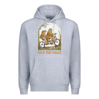 Heather Grey Frogs And Toad Fucks The Police Premium Hoodie - linhVisuals