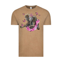 Vintage Coffee baby elephant with tutu Vintage Tee - LillyAllenDesigns