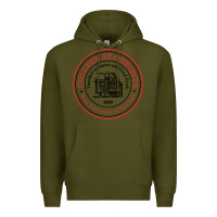Army Green Suny Oneonta Premium Hoodie - linhVisuals